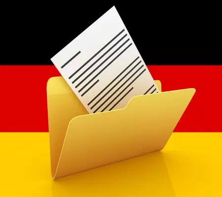flaga Niemiec z folderem